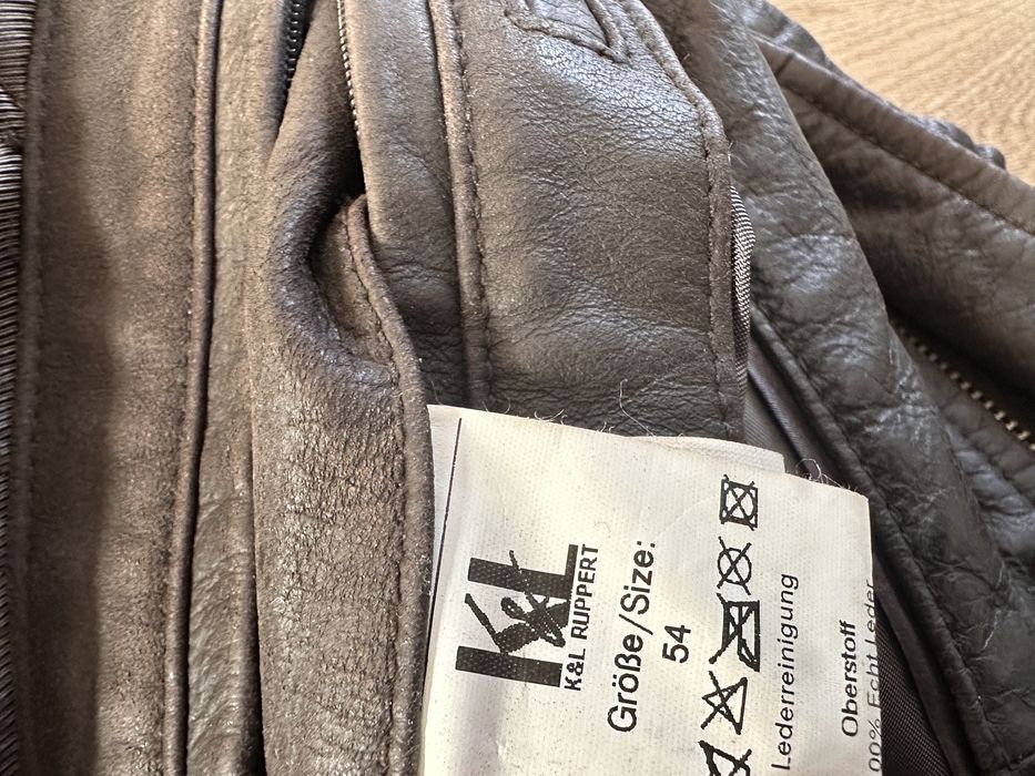 Geaca Piele Naturala PAUL R SMITH Guler Blana Captusit Gros | XL