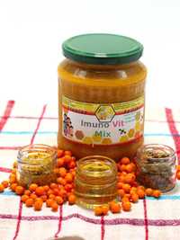 Mix de imunitate cu miere, polen, propolis si catina