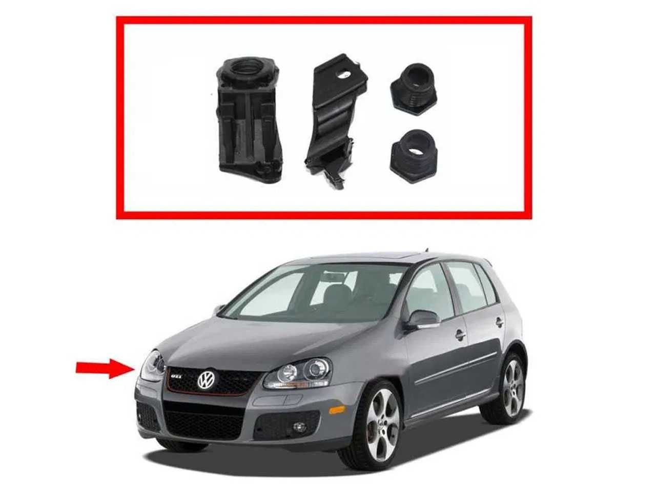 Комплект щипки за захващане на фар VW Golf 5 ,6 , VW Jetta A5 ,A6/Голф