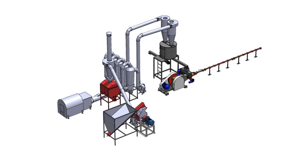 Linie brichetare completa - Fabrica brichetare din rumeguș 600-900 kg
