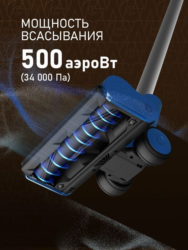 Вертикальный беспроводной пылесос сухой и влажной уборки (2 в 1) Weiss