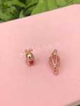 Pandantive Pandora charm bratara iepure balon roz auriu cristale