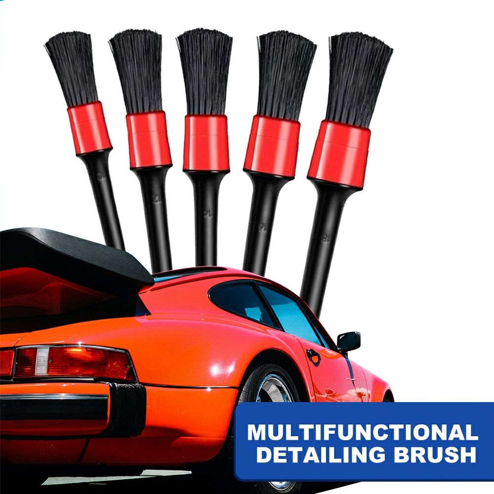 Set 5 Pensule Perii pentru curatat interior si exterior auto Detailing