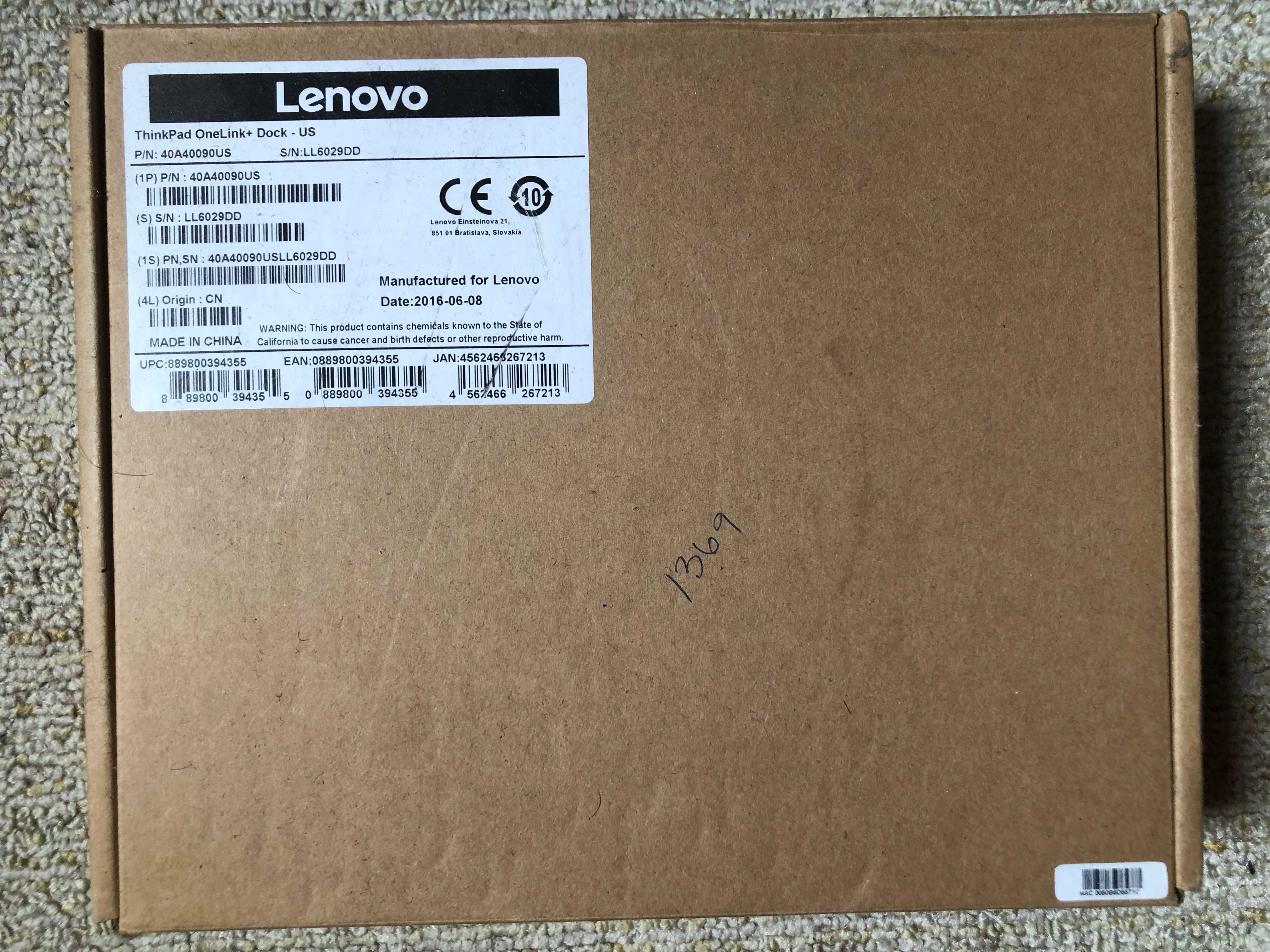 Докинг станция Lenovo ThinkPad OneLink+ Dock 40A40090US/EU + зарядно