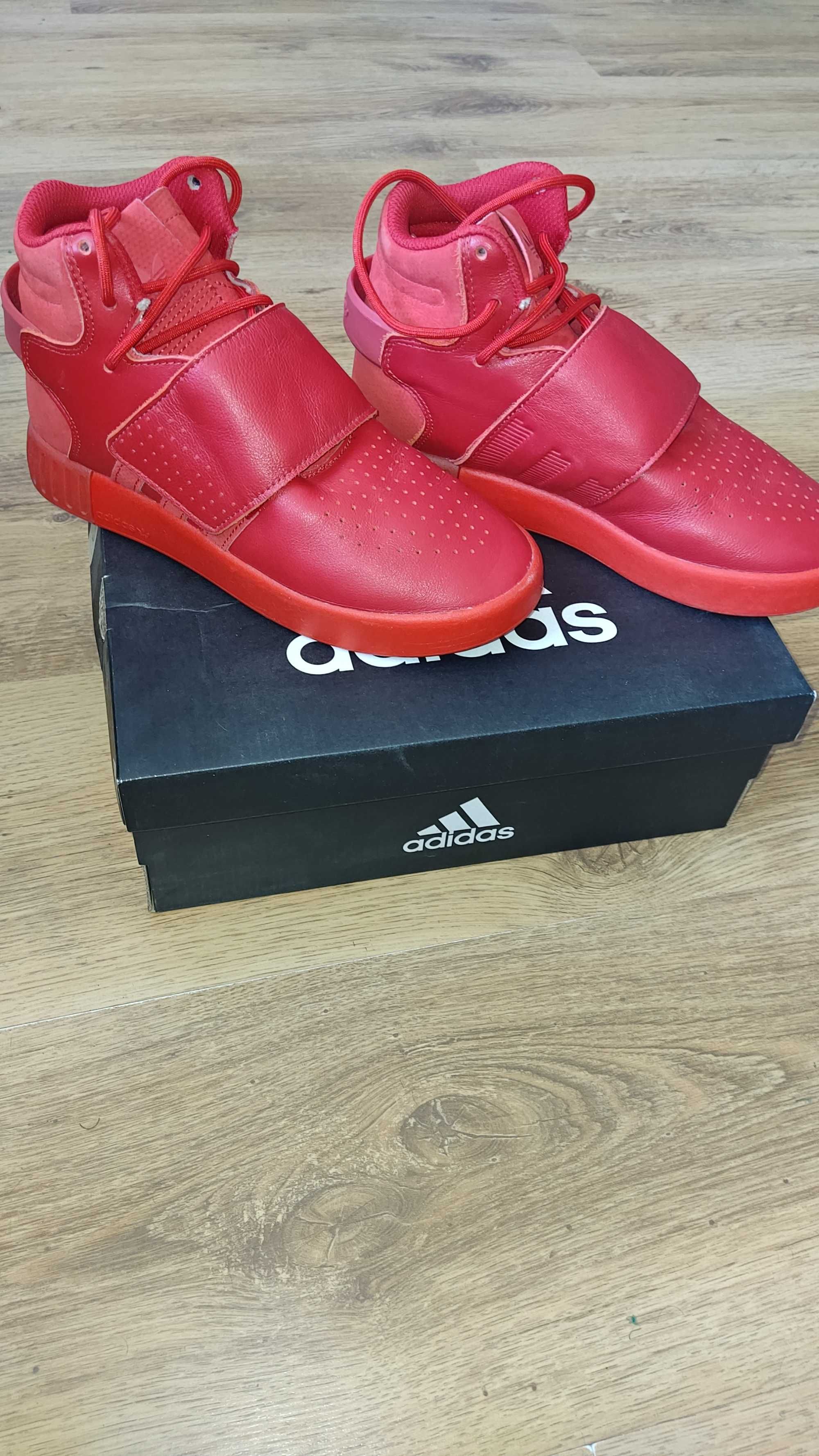 Adidas високи кожени кецове (червени Джорданки) 35 номер