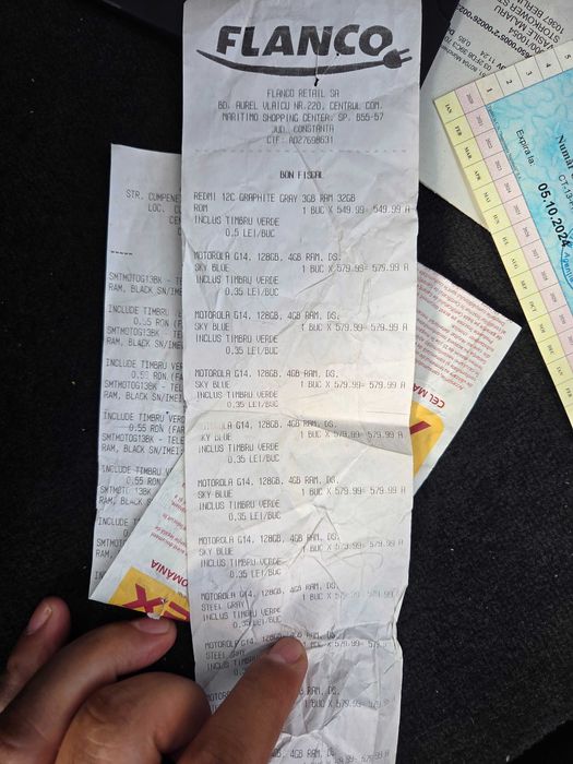 Motorola G13 noi la cutie cu bon