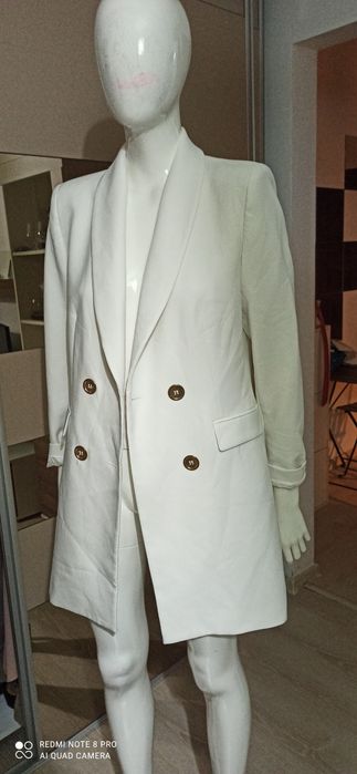 Sacou Zara alb marimea L