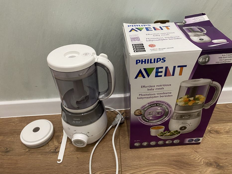 PHILIPS AVENT 4 в 1 уред за приготвяне на пара на бебешка храна/пюрета