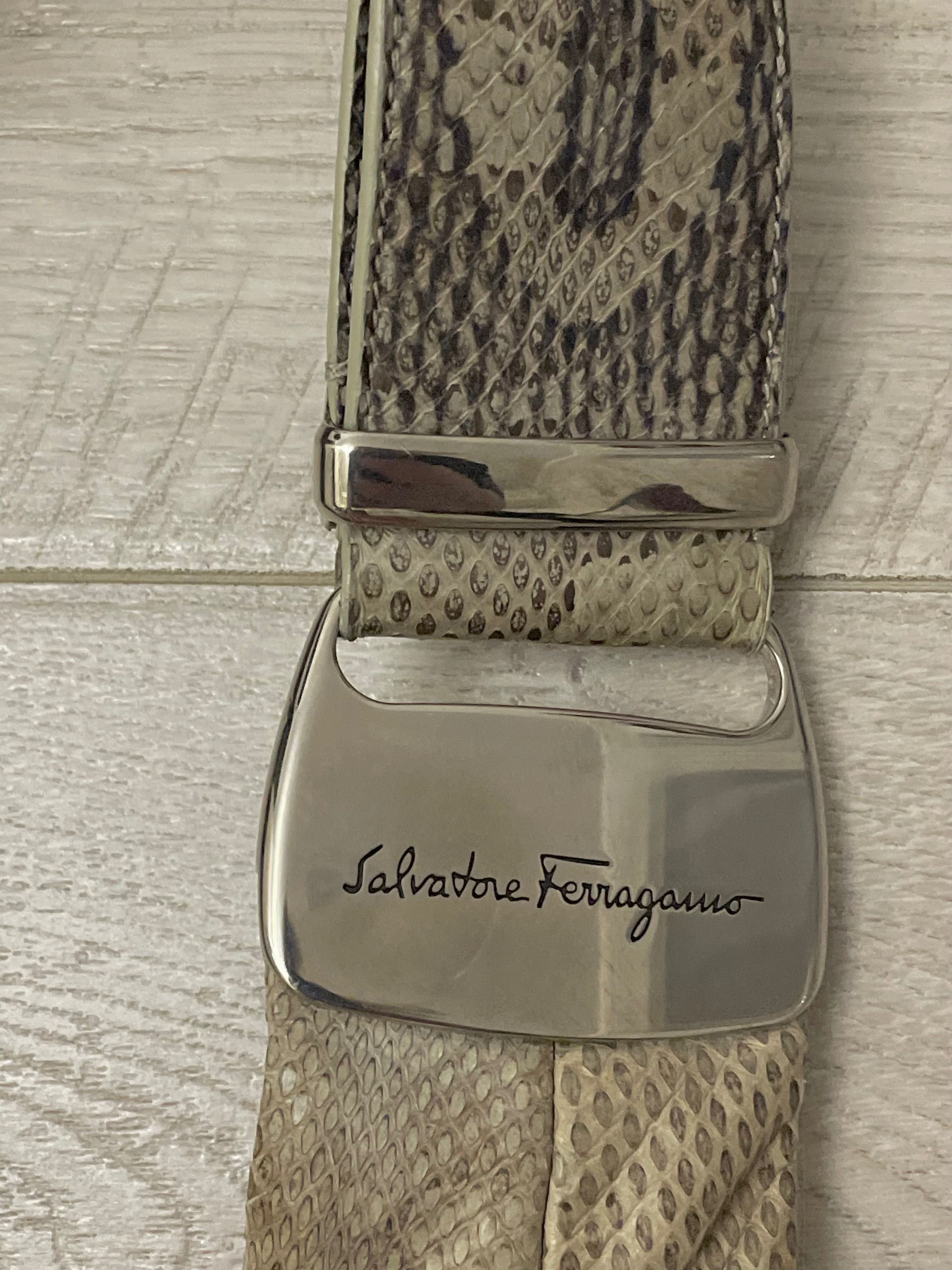 Дамска чанта Salvatore Ferragamo истински питон