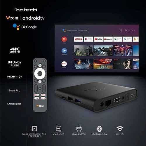 TV Box, Botech Wzone 4K, Android TV/ Андроид ТВ 12, Netflix, НОВ