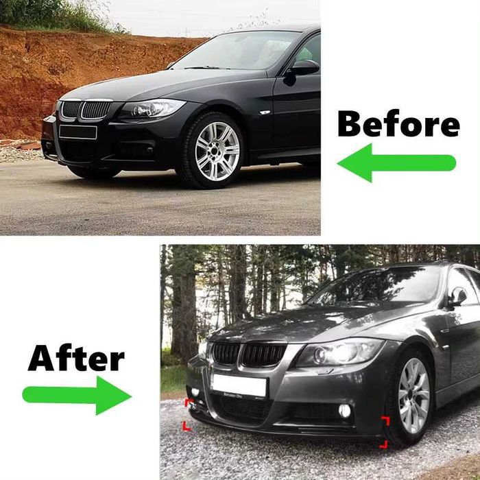 Prelungire Lip Complet Cu Splitere BMW E90 NFL cu Bara Fata M Pachet