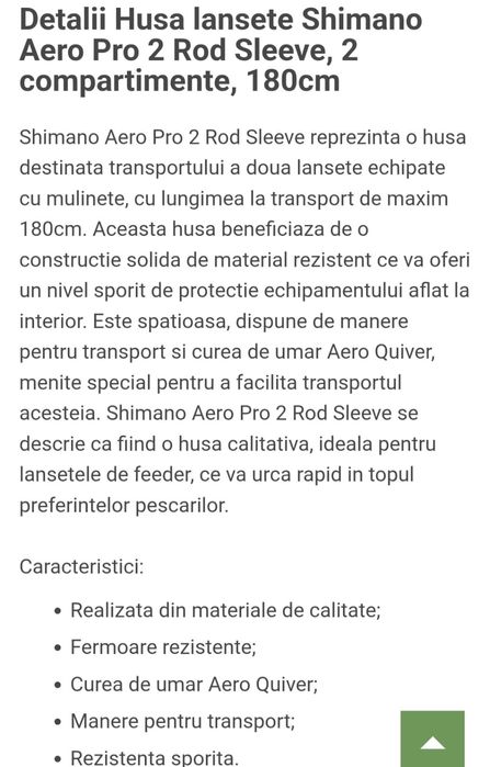 2 lansete shimano aero x7 precision 11ft, 3,35m și husa shimano aero