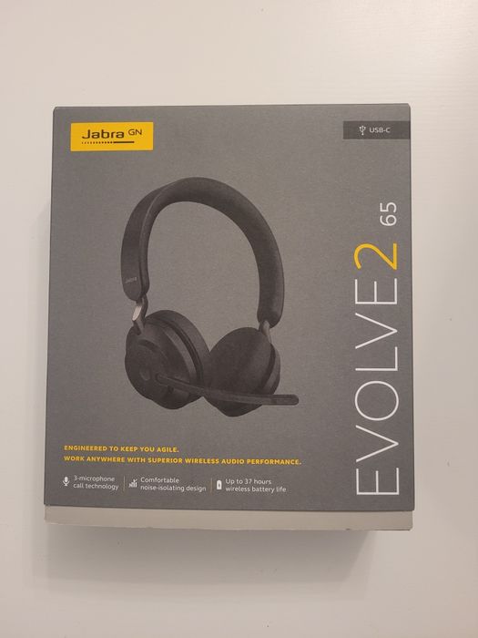 Casti Stereo Jabra Evolve 2 65, Stereo, Negru