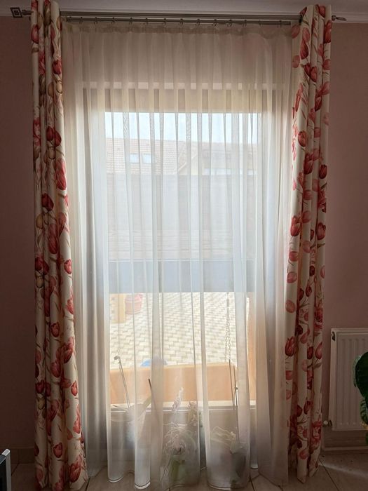 Set draperie și perdea 4 buc