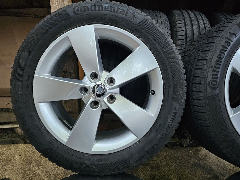 Jante aliaj 17" Skoda/Volkswagen/Seat cu anvelope iarna M+S  215/55/17