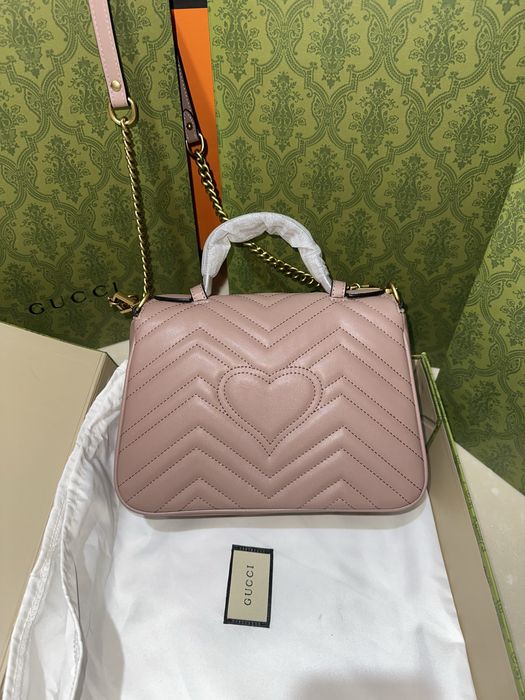 Geanta Gucci 26cm Marmont Dusty Pink Piele naturala 100%
