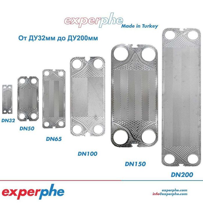 Пластина теплообменника (DN 32mm - 200 mm)