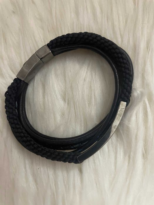 Bratara Piele + Inox Fossil Calitate