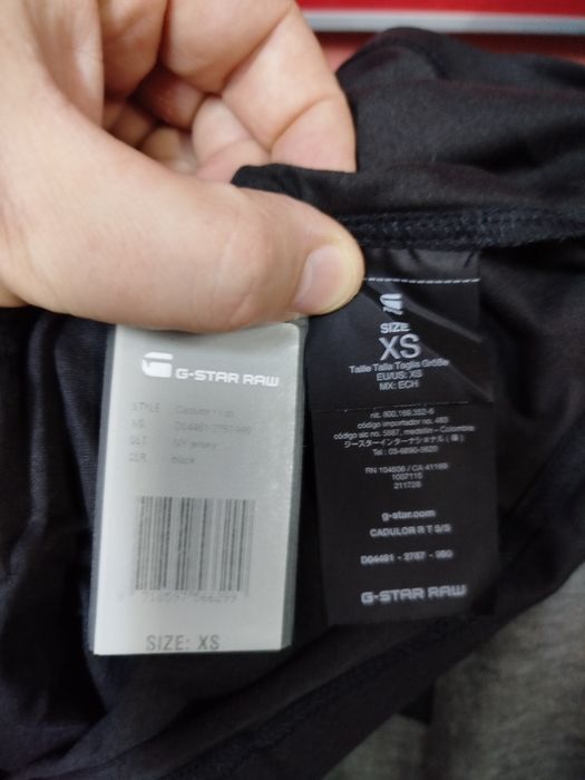 Оригинална тениска G-Star Raw Cadulor XS S M нова мъжка черна