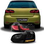 Черни ЛЕД стопове Голф 6 LED VW Golf 6 Диодни LED затъмнени тунинг