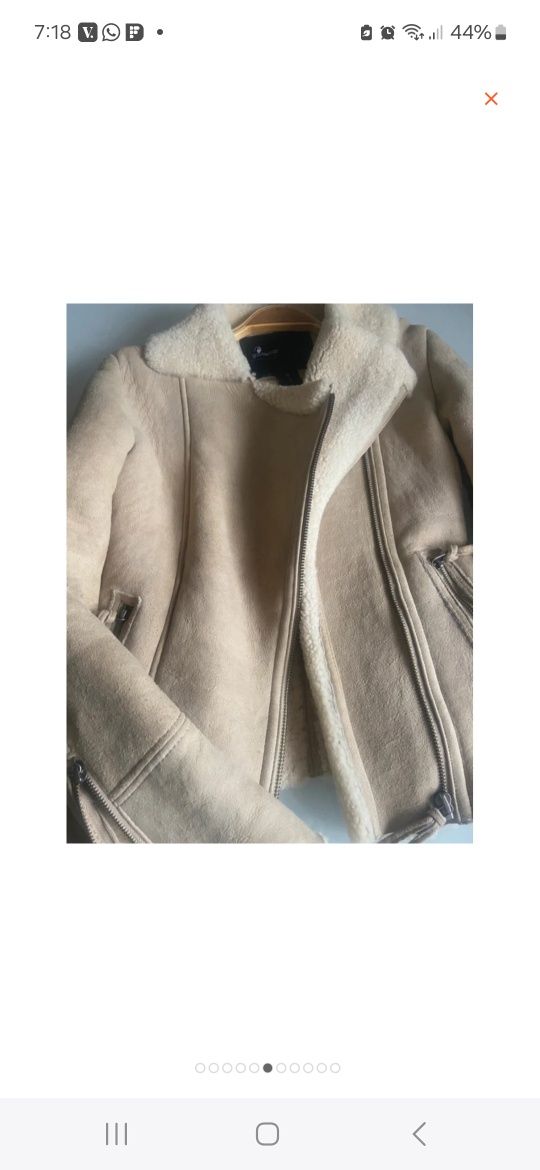 Cojoc biker GOOSECRAFT din piele naturală întoarsă