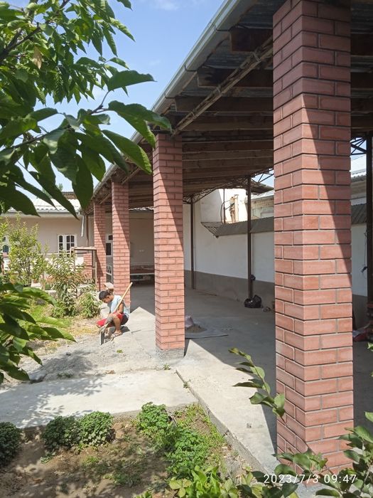 Балконга Облецовка и Обични Гишттерамиз Перегородка Малярка киламиз