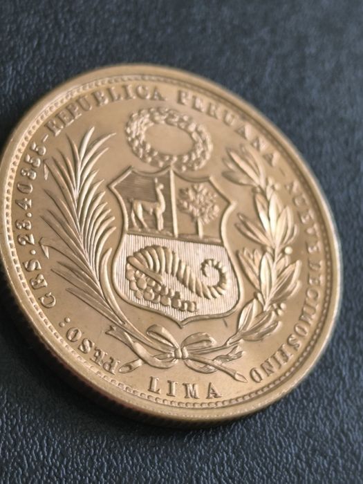 50 сола 1967 год,Перу , злато 23.41 гр, проба 900/1000