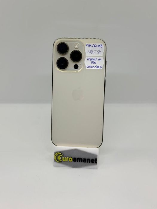 Telefon mobil Apple iPhone 14 Pro, 128GB, Baterie 86% -A-
