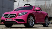 Masinuta electrica pentru copii Mercedes S63 2x 35W 12V NOUA #Roz