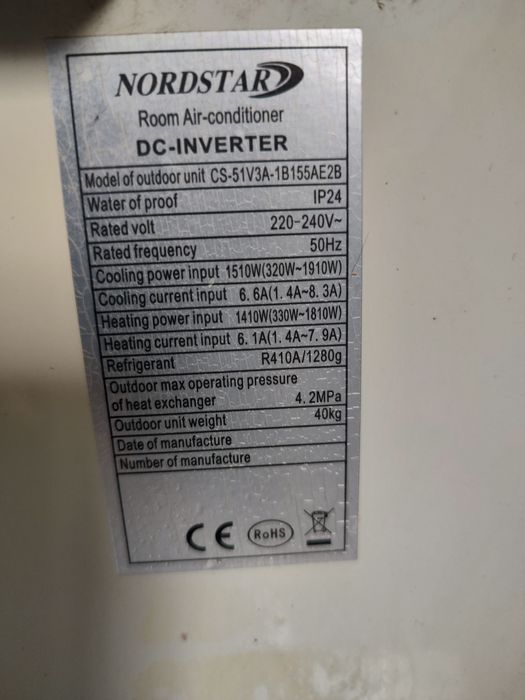 Aparat aer condiționat NordStar 18000 BTU