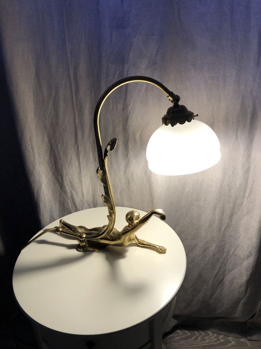 Veioza bronz si rama foto