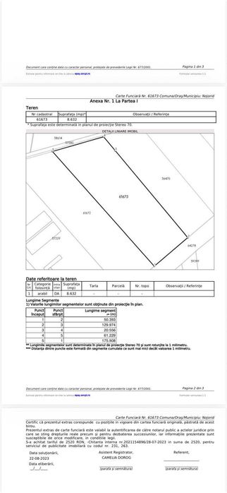 Teren intravilan 8.632 mp Nojorid