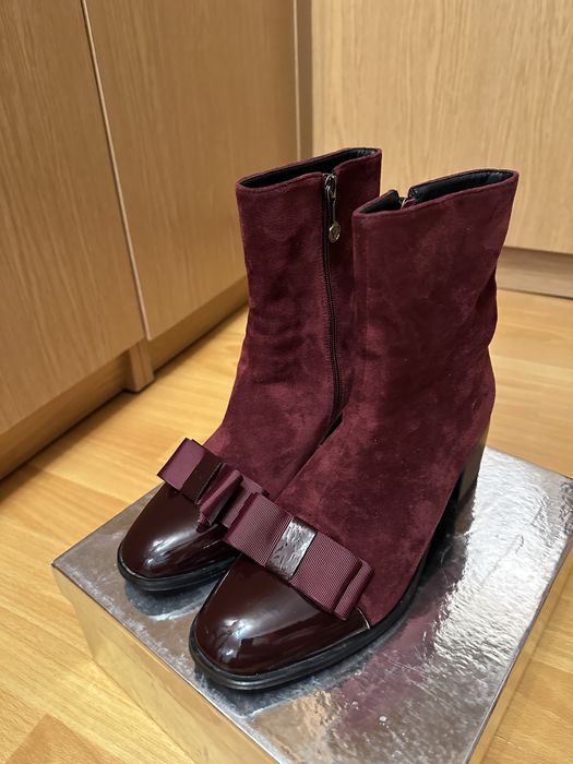 Ботильоны в бордовом цвете 39 размер