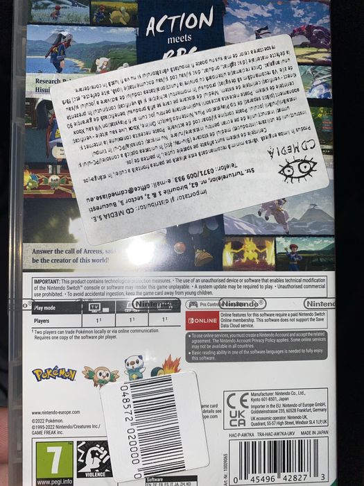 SIGILAT Joc Pokemon Legends Arceus pentru Nintendo Switch