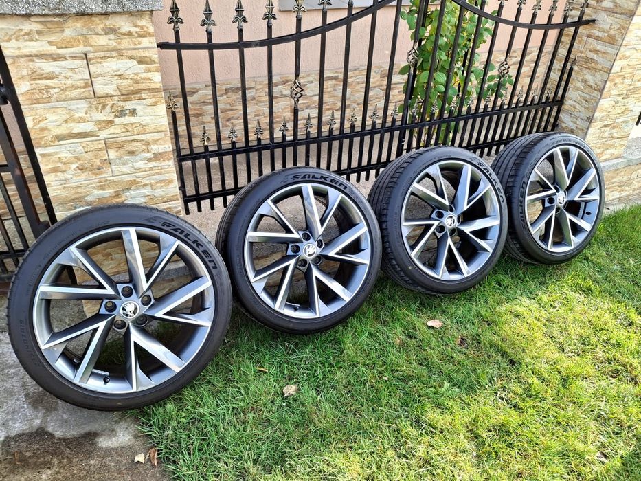 Jante Aliaj originale Skoda - 235-40-19 - Anvelope Falken Dot 2023 -