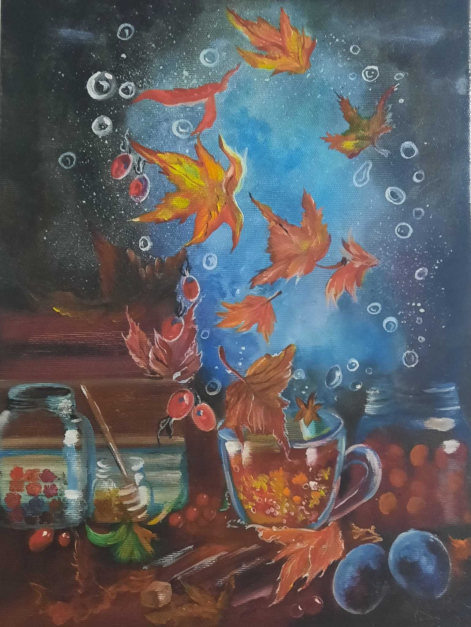 Vând tabloul „Magic Autumn Tea”.