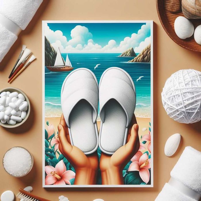 Одноразовые махровые тапочки