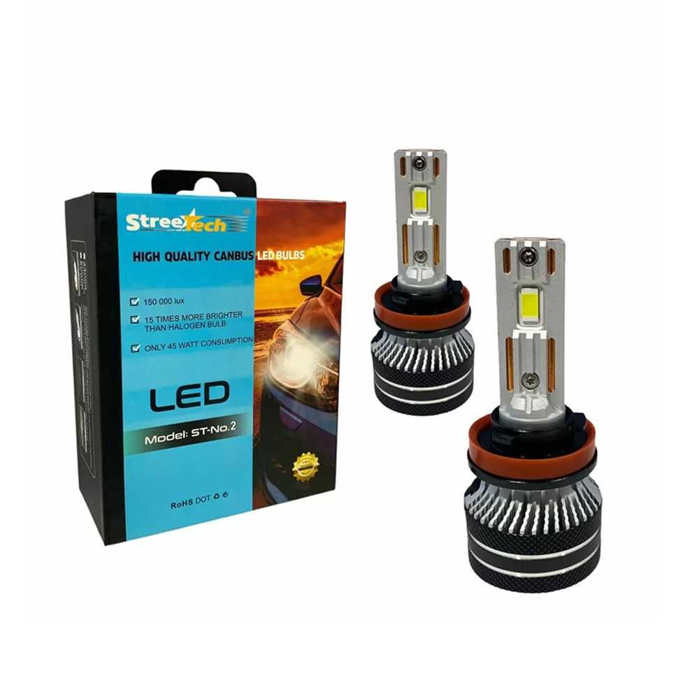H11/H8/H9 LED система за фарове модел STN2,150000 Lux,45W,Canbus 6000K