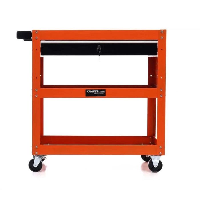 Carucior de atelier cu roti 2 rafturi si sertar, Kraft&Dele KD366