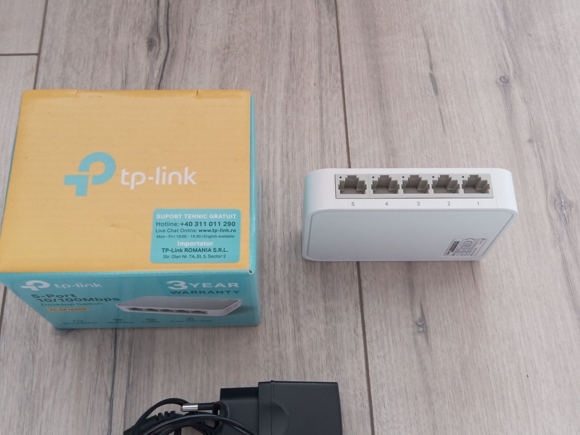 5 портов суич TP Link, модел TL-SF1005D