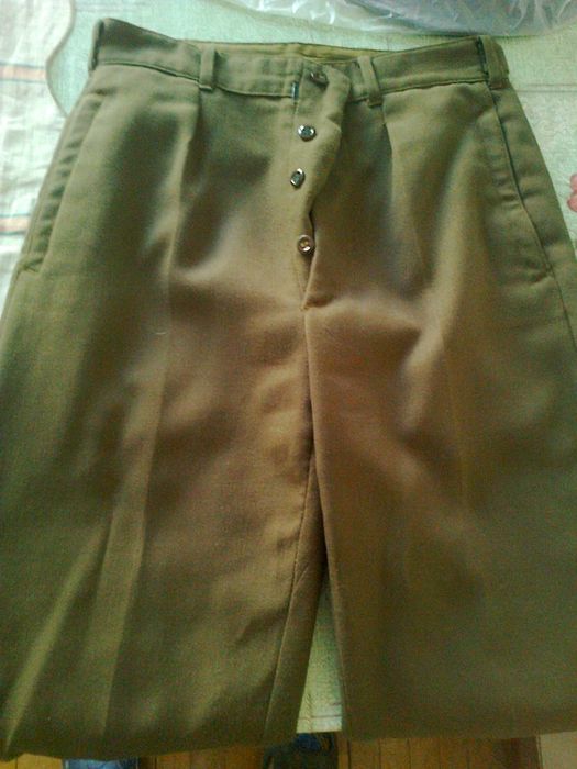 брюки шерстяные защитного цвета