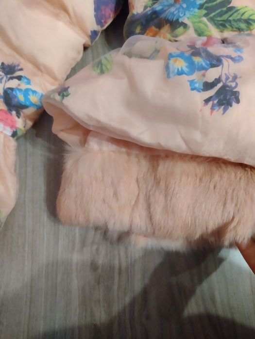 Елегантно дамско яке с пух от естествен косъм