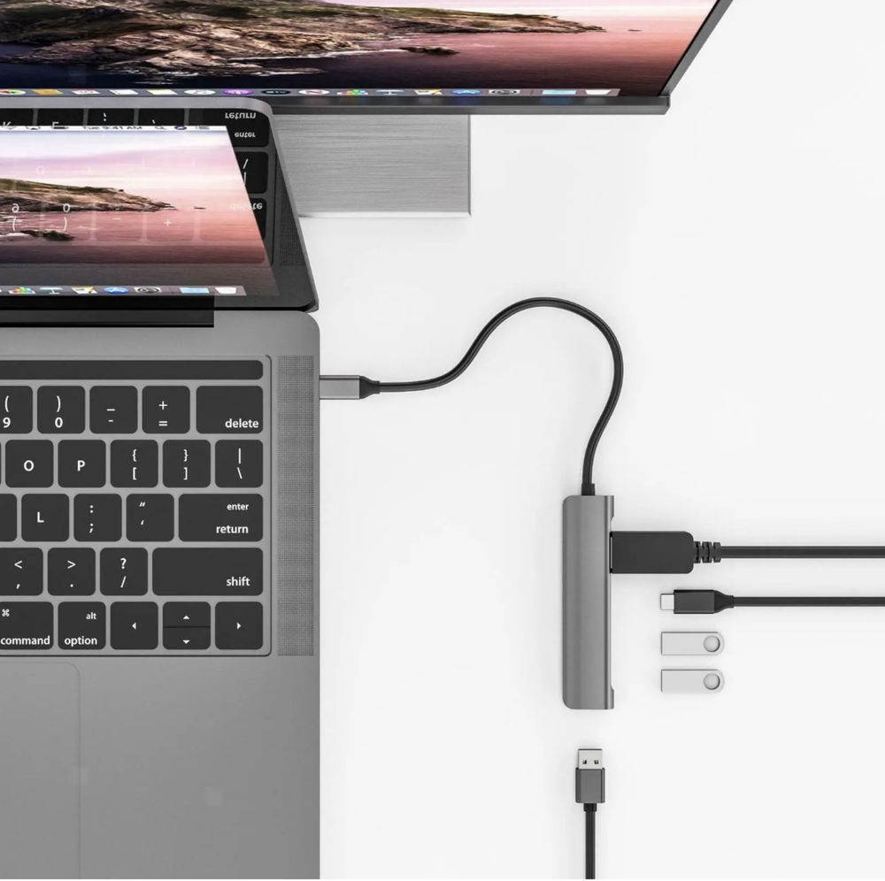 Adaptor HUB 5in1 USB-C / DP Display Port / USB-C / 3 USB Nou