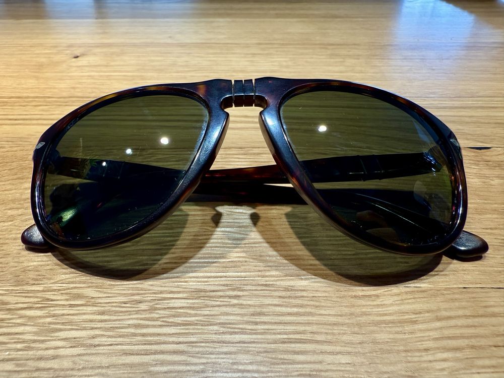 Persol PO0649 24/31, rama maro Havana, lentile verzi/gri