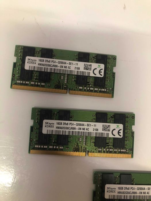 Memorie laptop sodimm DDR4 16 Gb 3200 Hynix, noi, HMA82GS6CJR8N