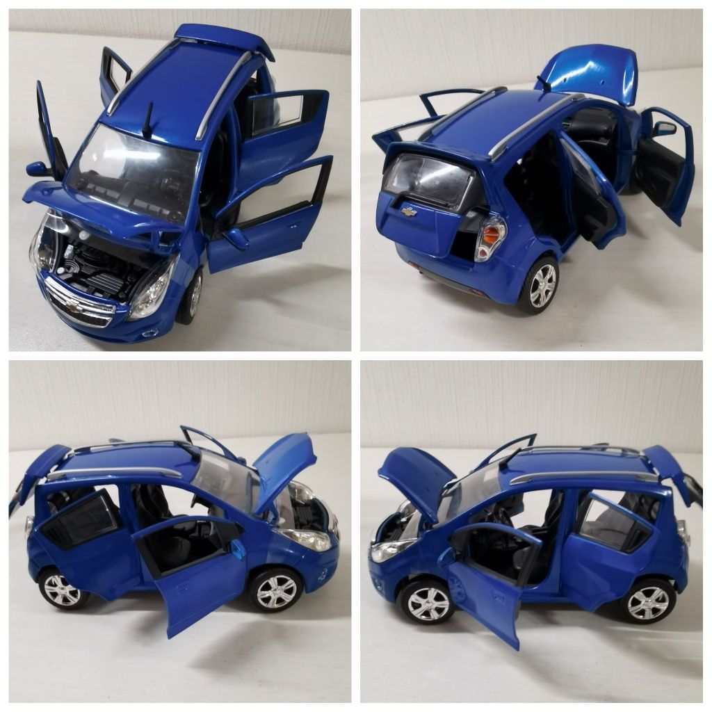 Факат СИНИЙ Модель автомобиля Chevrolet Spark 1:24