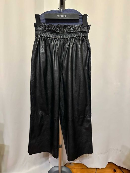 Teadore P кожен панталон с миди дължина