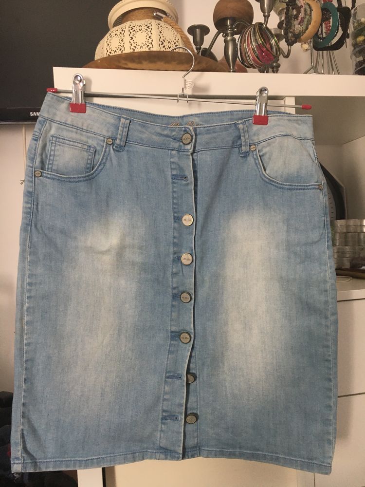 Fusta jeans nr 40-42 denim deschis