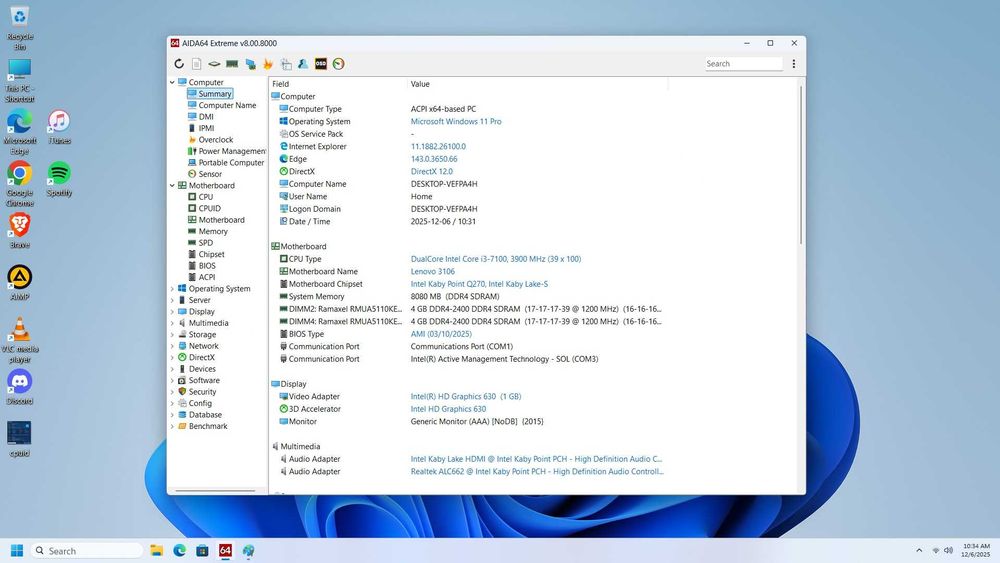 PC Lenovo M910t MT Intel i3