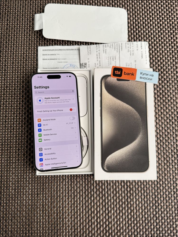 Нов•iPhone 15 Pro 128GB*ЛИЗИНГ 60лв/м айфон 15 про 128